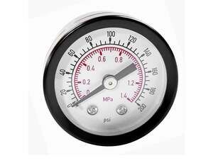 Air Compressor Pressure Gauge 0200 Psi 1/8 NPT 11/2 Dial Center Back